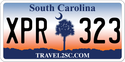 SC license plate XPR323