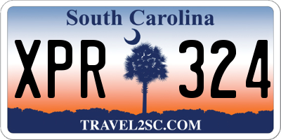 SC license plate XPR324