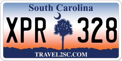 SC license plate XPR328