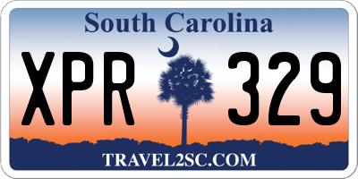 SC license plate XPR329