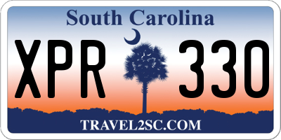 SC license plate XPR330