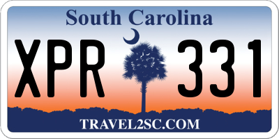 SC license plate XPR331