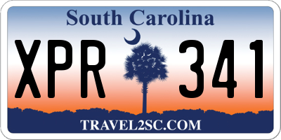 SC license plate XPR341