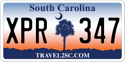 SC license plate XPR347