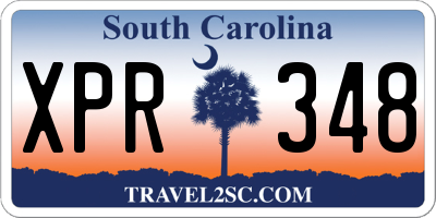 SC license plate XPR348
