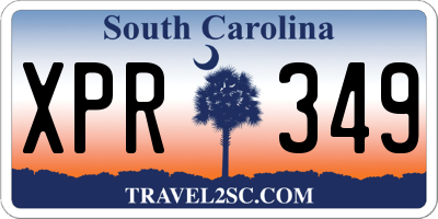 SC license plate XPR349