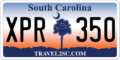 SC license plate XPR350