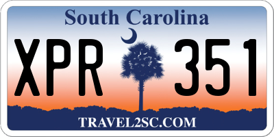 SC license plate XPR351