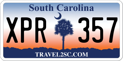 SC license plate XPR357