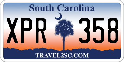 SC license plate XPR358