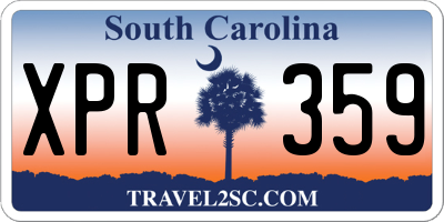 SC license plate XPR359
