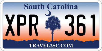 SC license plate XPR361
