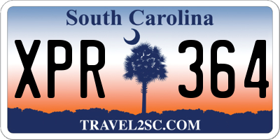 SC license plate XPR364