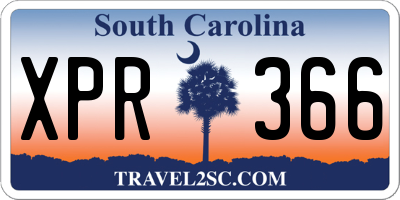 SC license plate XPR366