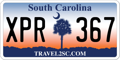 SC license plate XPR367