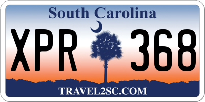 SC license plate XPR368