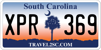 SC license plate XPR369