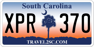 SC license plate XPR370