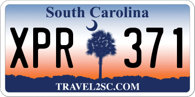 SC license plate XPR371