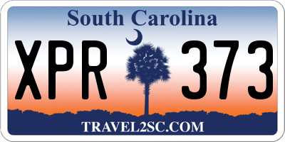 SC license plate XPR373