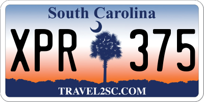 SC license plate XPR375