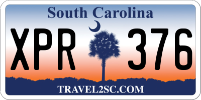 SC license plate XPR376