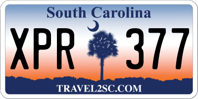 SC license plate XPR377