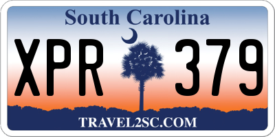 SC license plate XPR379