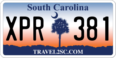 SC license plate XPR381