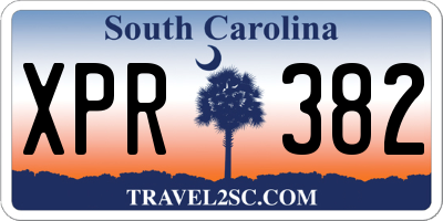 SC license plate XPR382