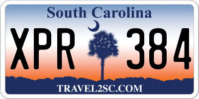SC license plate XPR384
