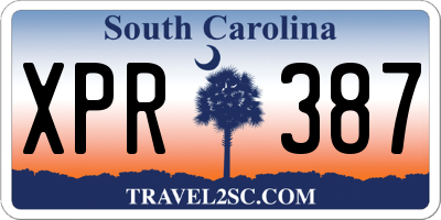 SC license plate XPR387