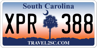 SC license plate XPR388