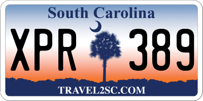 SC license plate XPR389