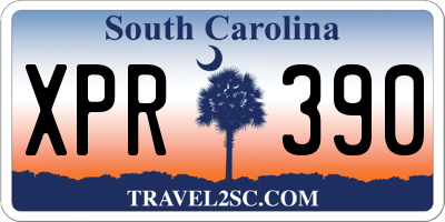 SC license plate XPR390
