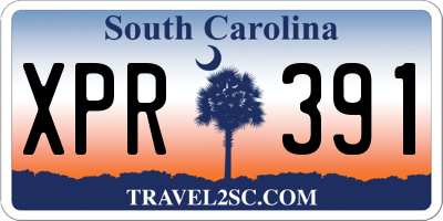 SC license plate XPR391