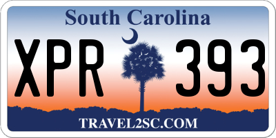 SC license plate XPR393