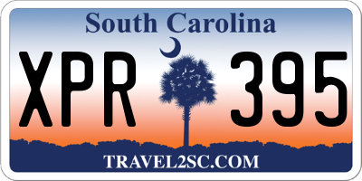 SC license plate XPR395