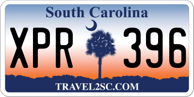 SC license plate XPR396