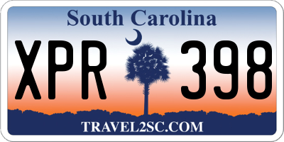 SC license plate XPR398