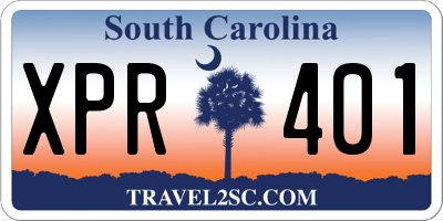SC license plate XPR401