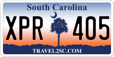 SC license plate XPR405
