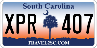 SC license plate XPR407