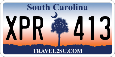 SC license plate XPR413