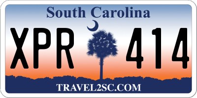 SC license plate XPR414
