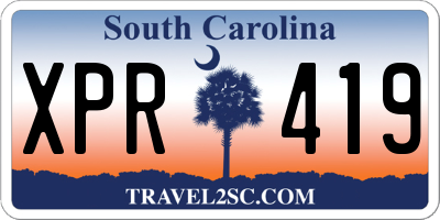 SC license plate XPR419