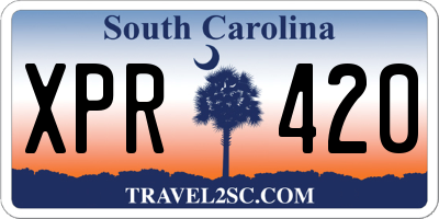 SC license plate XPR420