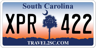 SC license plate XPR422