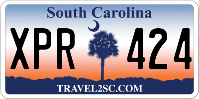 SC license plate XPR424