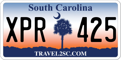 SC license plate XPR425